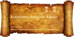 Konstantinovics Kevin névjegykártya