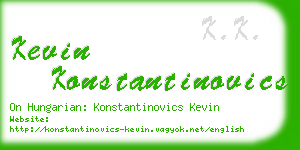 kevin konstantinovics business card